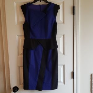 Karen Millen cotton peplum dress sz 8